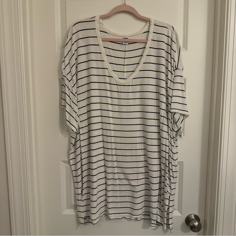 Old Navy Black and White Striped Top